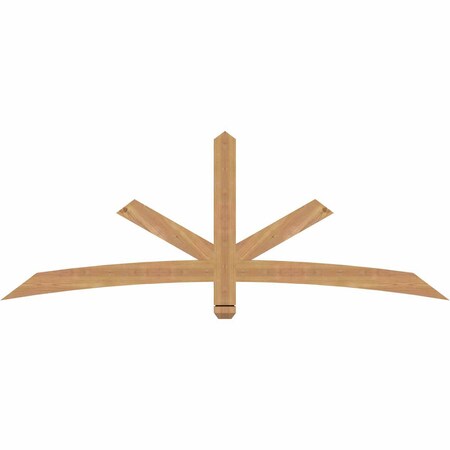 Ekena Millwork Alberta Smooth Timber Gable Bracket, Western Red Cedar, 72"W x 27"H x 1 1/2"D x 3 1/2"F, 9/12 Pitch GBW072X27X0204ALB00SWR